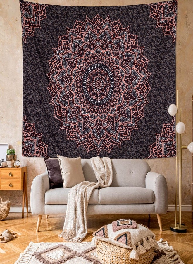 Edeesky Black Pink Mandala Tapestry Wall Hanging Vintage Tapestries Aesthetic Hippie Decor Bohemian Wall Art Boho Home Decoration for Bedroom,Living Room,Dorm - Image 3
